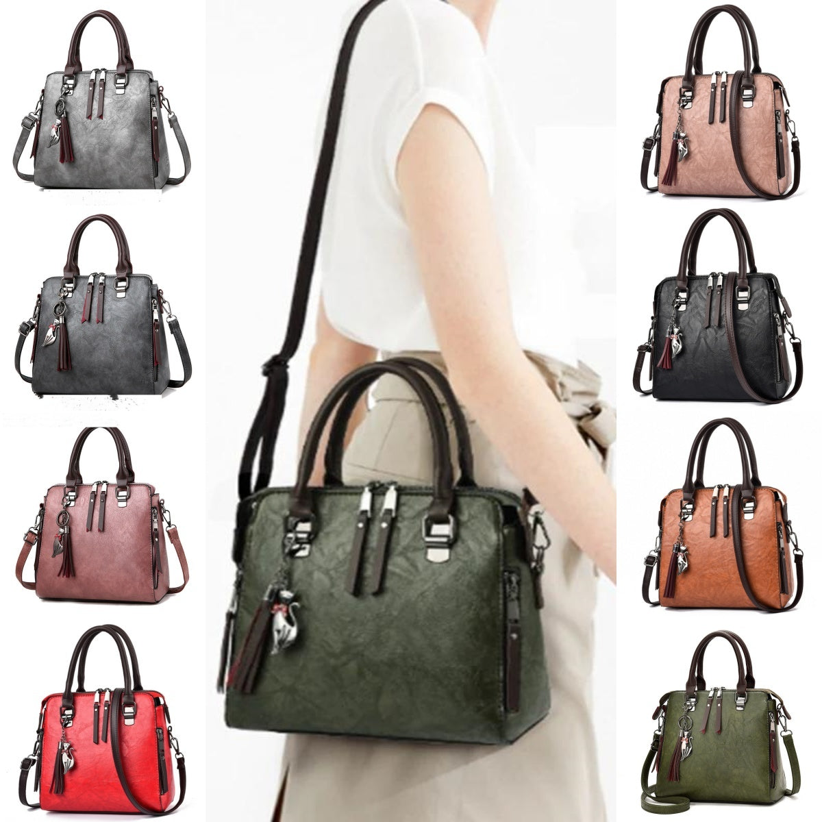Vintage PU Leather Handbag