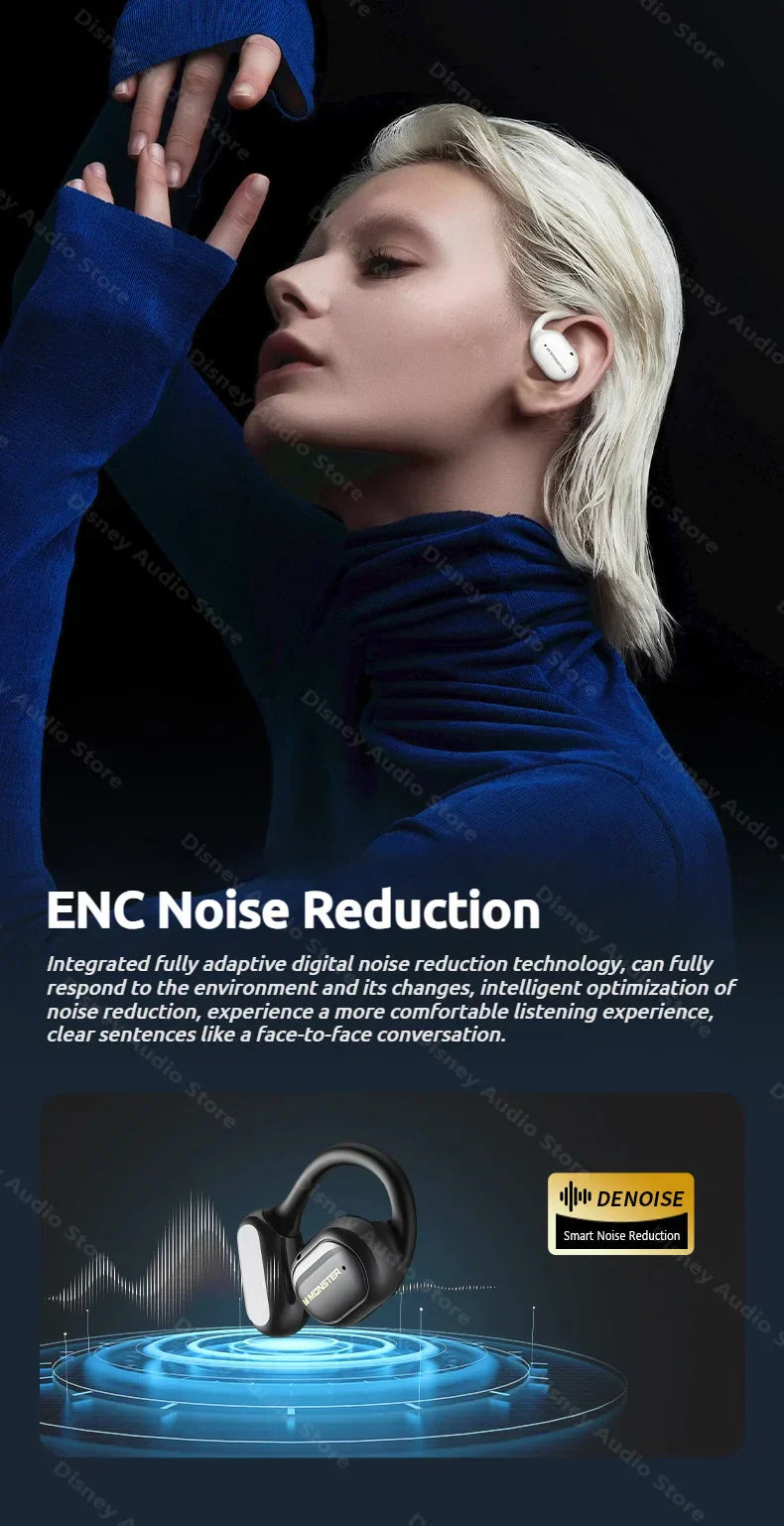 Wireless Open-Ear Sports Headphones Waterproof & Bluetooth 5.4