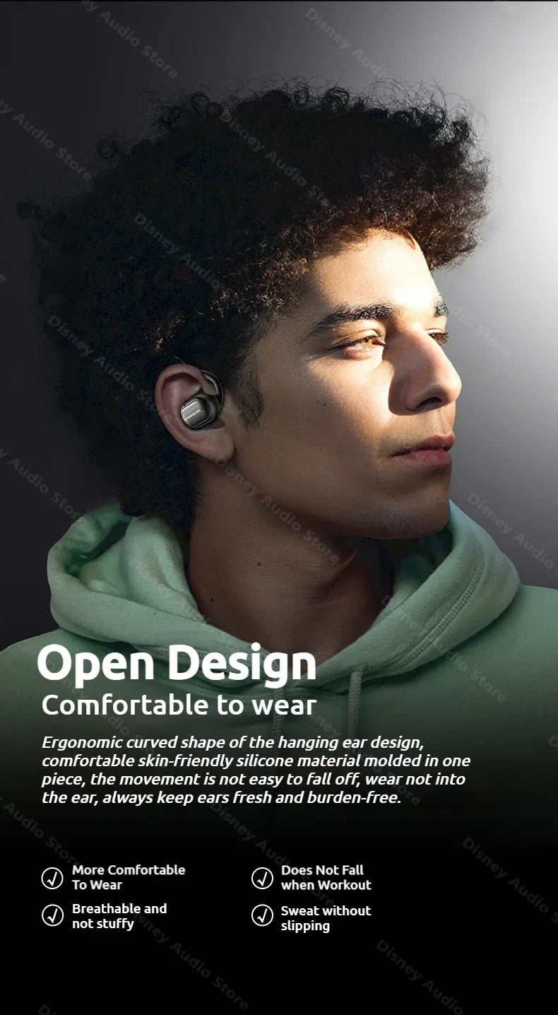 Wireless Open-Ear Sports Headphones Waterproof & Bluetooth 5.4
