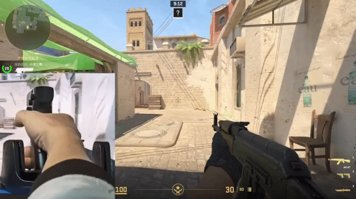 Gun-Style FPS Gaming Mouse Vertical Grip for PC