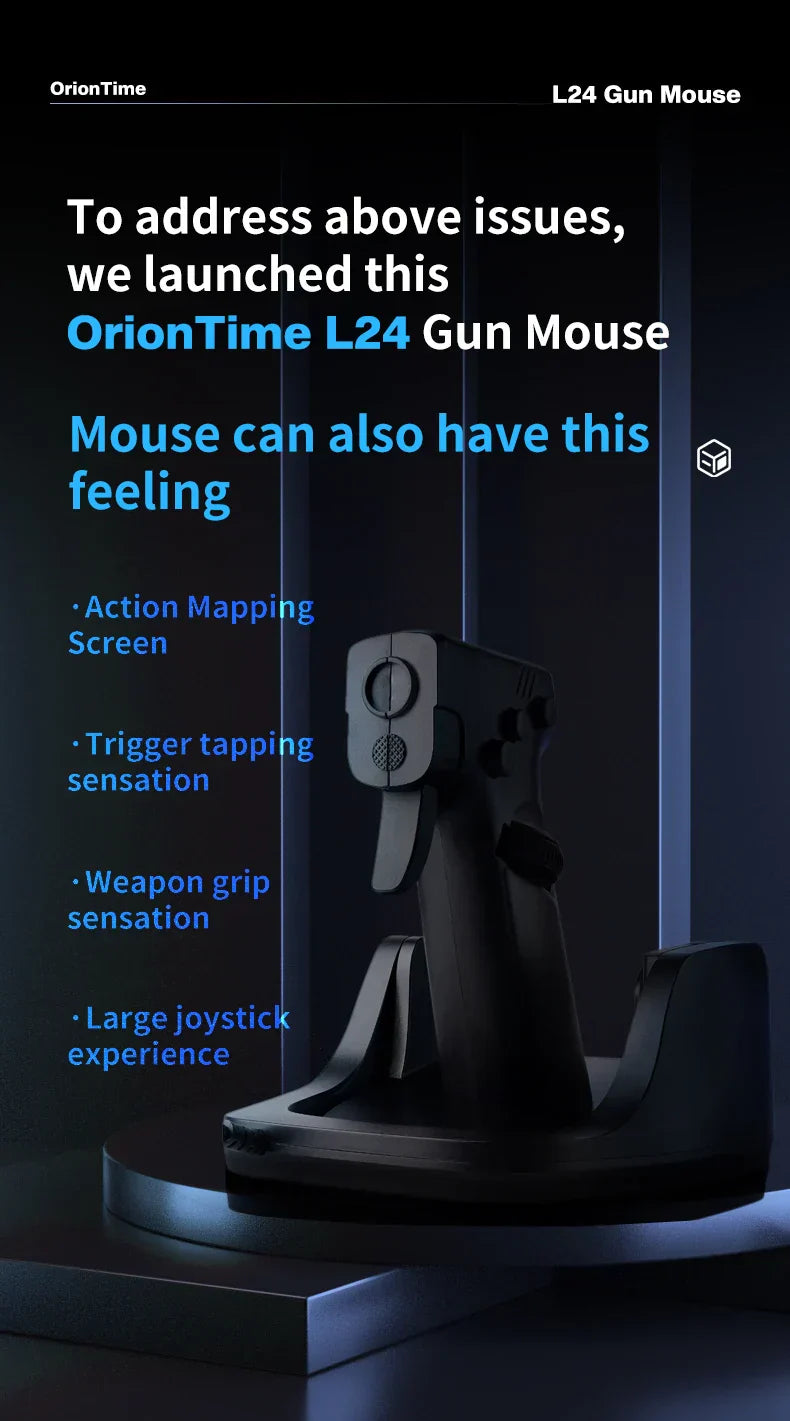Gun-Style FPS Gaming Mouse Vertical Grip for PC