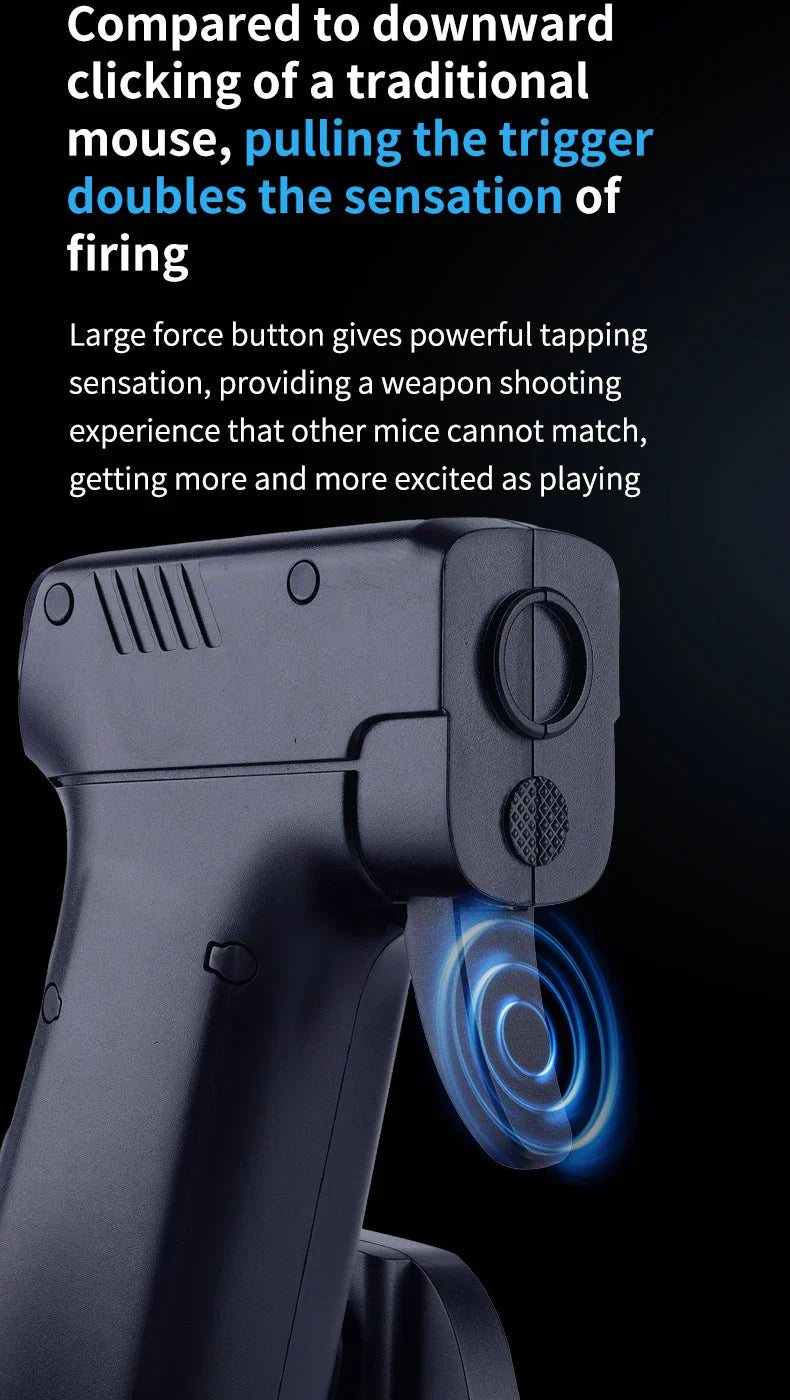 Gun-Style FPS Gaming Mouse Vertical Grip for PC