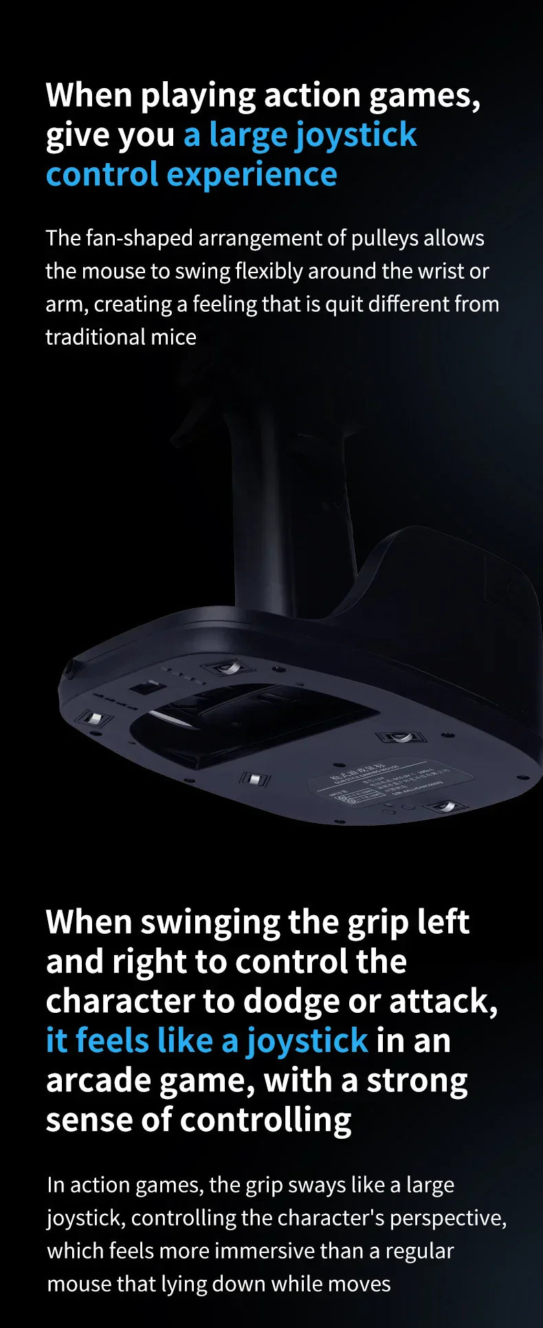 Gun-Style FPS Gaming Mouse Vertical Grip for PC