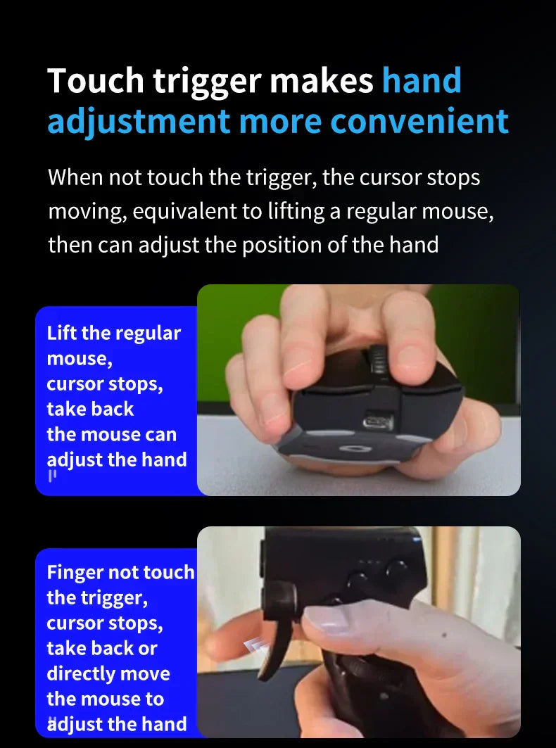 Gun-Style FPS Gaming Mouse Vertical Grip for PC