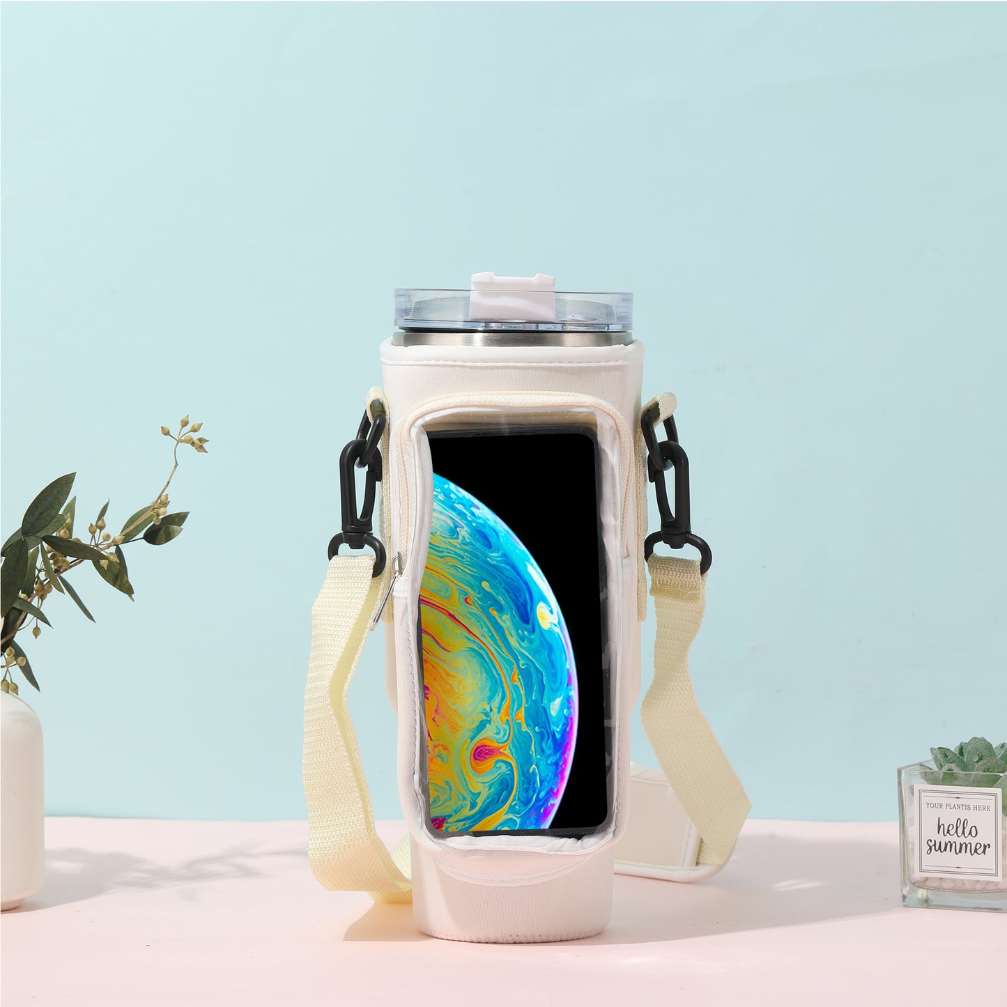 Transparent Mobile Phone Bag Cup Cover