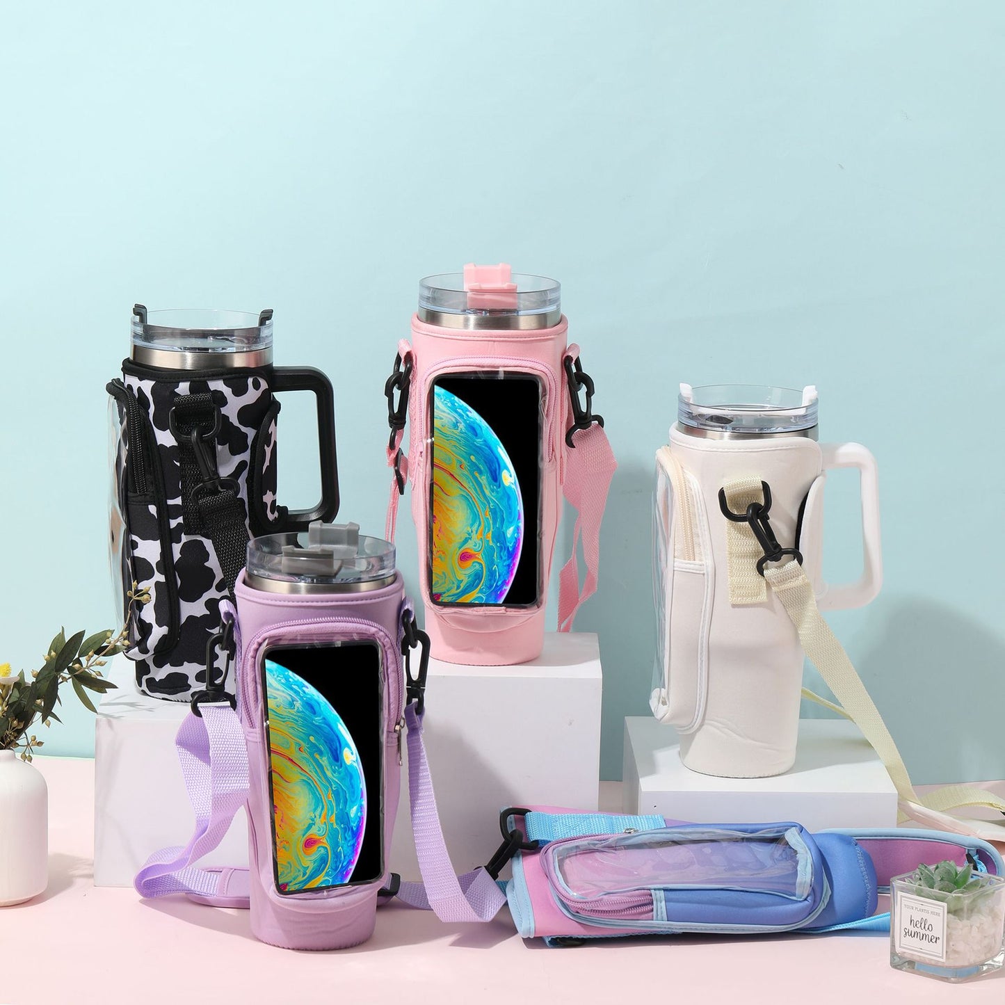 Transparent Mobile Phone Bag Cup Cover