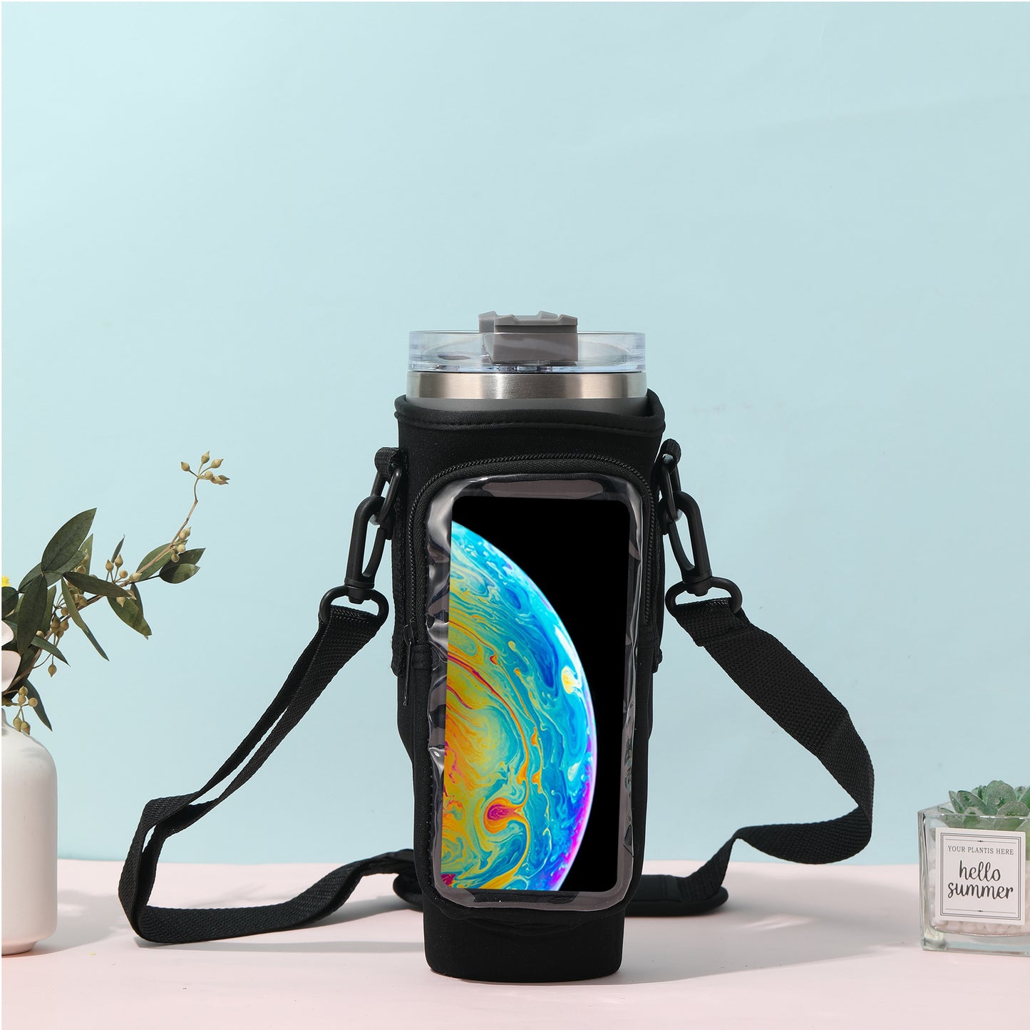 Transparent Mobile Phone Bag Cup Cover