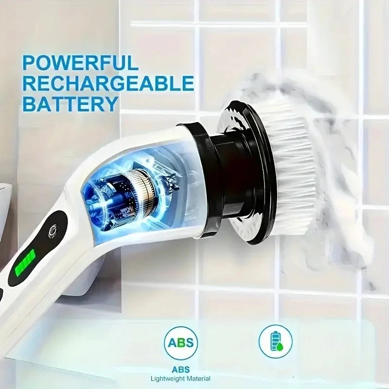 Cordless Electric Spin Scrubber - 7 Brush Heads