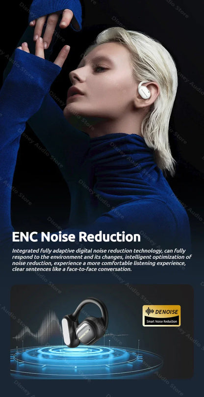 Wireless Open-Ear Sports Headphones Waterproof & Bluetooth 5.4