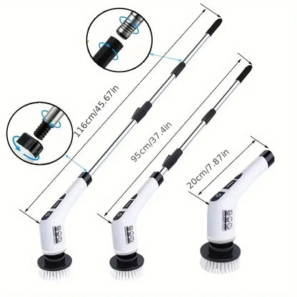 Cordless Electric Spin Scrubber - 7 Brush Heads