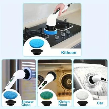 Cordless Electric Spin Scrubber - 7 Brush Heads