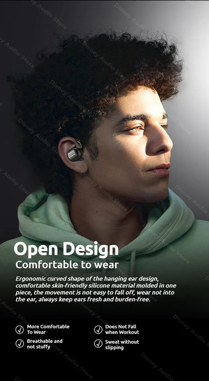 Wireless Open-Ear Sports Headphones Waterproof & Bluetooth 5.4