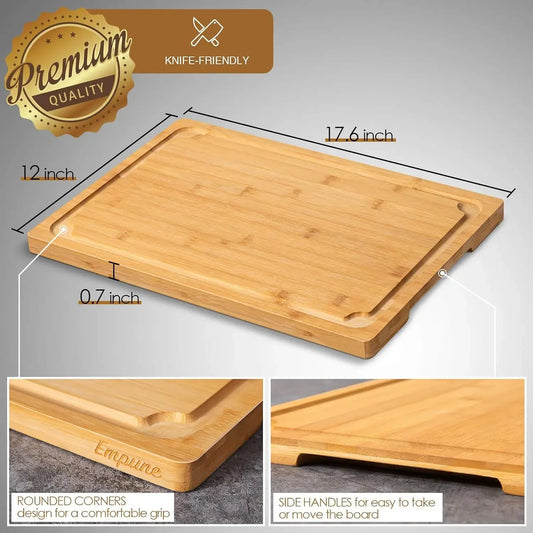 Extra Large Bamboo Cutting Board – Durable, Eco-Friendly, and Built to Last