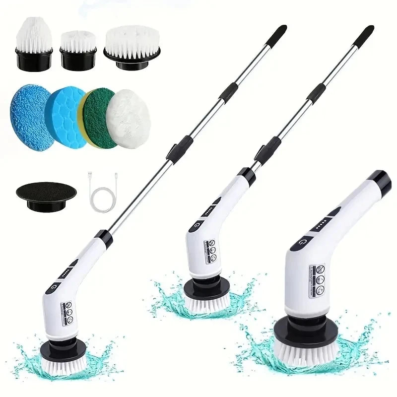 Cordless Electric Spin Scrubber - 7 Brush Heads