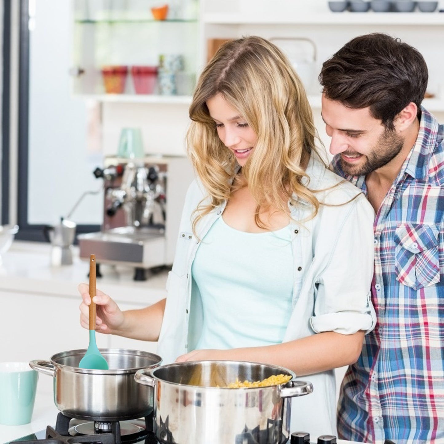 4 Colors Options -- Set Of 35Pcs Kitchen Cooking Utensils Set Spatula Set Baking Utensil Set Kitchen Accessories Necessities With Holder Egg Whisk Separator Tong Turner Spoons Cups